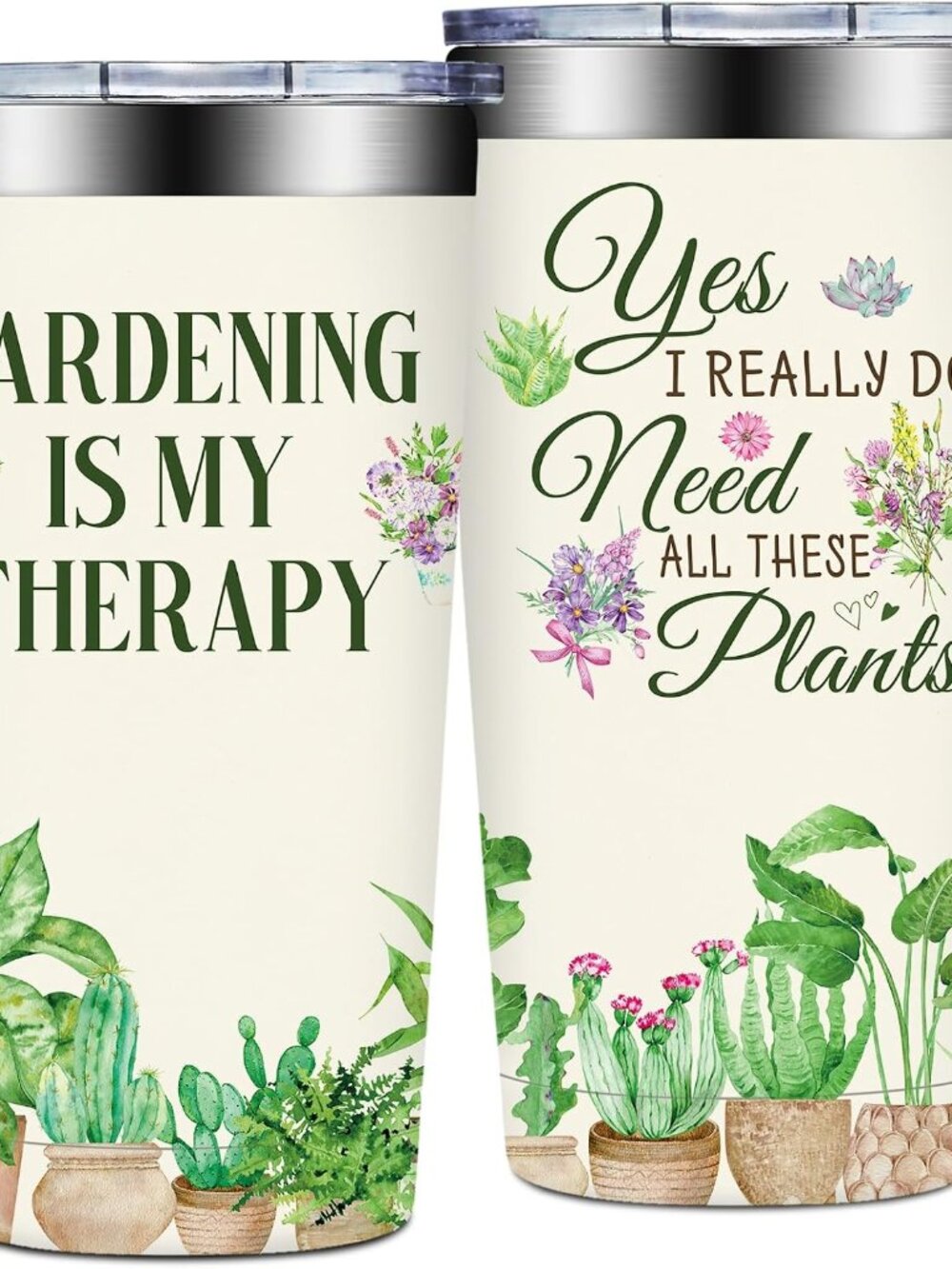 Gardening Gifts for Women - Gardening Therapy Tumbler Cup 20 oz